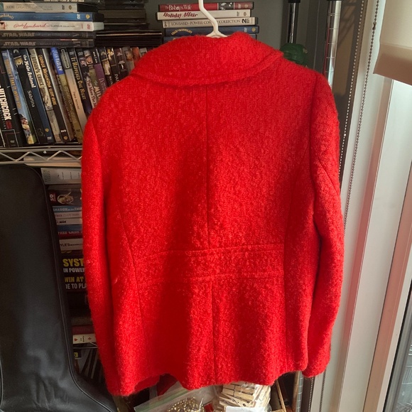 J.Crew burnt orange colored mohair jacket size 14 - Picture 3 of 10